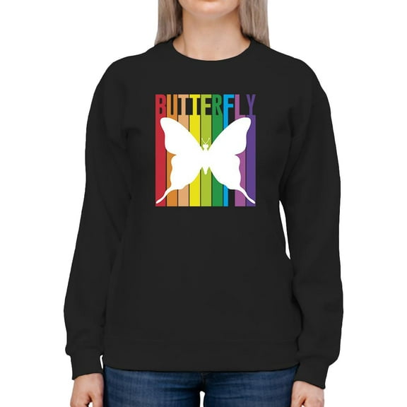 Butterfly. Sweatshirt Women -Smartprints Designs, Female 5X-Large