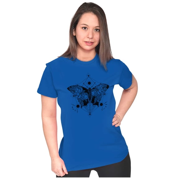 Butterfly Symbolism Spirit Animal Womens Slim Fit Graphic Tee Brisco Brands S