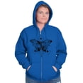 thumbnail image 1 of Butterfly Symbolism Spirit Animal Zip Hoodie Sweatshirt Women Brisco Brands M, 1 of 6