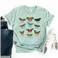 thumbnail image 1 of Butterfly T-shirt Entomology Shirt Nature Gift Gardening Top Lovers Tee Flower Lover Women's, 1 of 3
