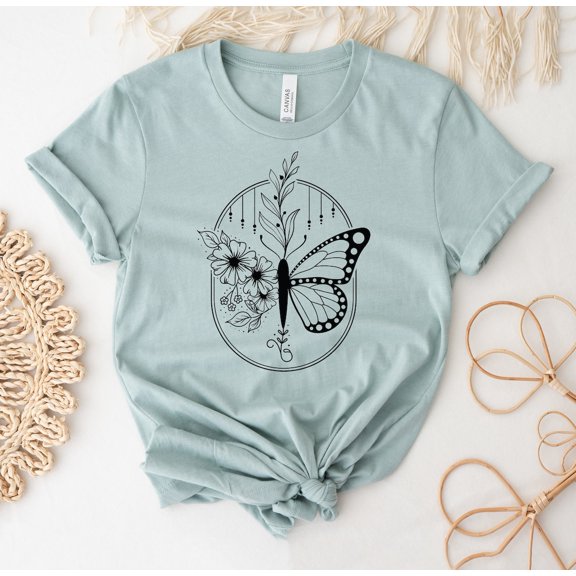 Butterfly T-shirt, School Butterflies Shirt, Nature Lover Top, Retro Butterflies, Birthday Girl Shirt, Birthday, Women's Shirt All Size S-5Xl
