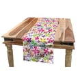thumbnail image 1 of Butterfly Table Runner, Spring Season Themed Blooming Nature Inspired Flora and Fauna Pattern Swirls, Dining Room Kitchen Rectangular Runner, 3 Sizes, by Ambesonne, 1 of 2
