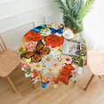 thumbnail image 1 of Butterfly Tablecloth, Butterfly Party Table Cloth for Party Decoration, Round 60 Inch, Butterfly Bird Flower Themed Tablecloths for Dinner Kitchen Party Picnic, 1 of 6