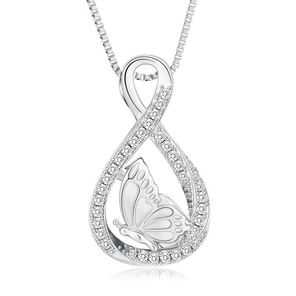 ? Butterfly Teardrop Love Infinity Urn Pendant Cremation Jewelry for Ashes Holder Memory Necklace