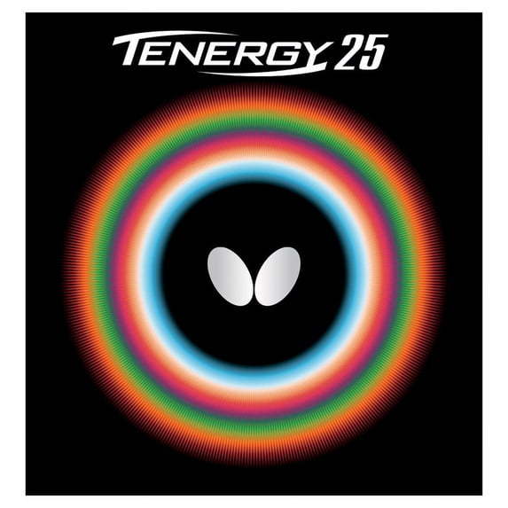 Butterfly Tenergy 25 Table Tennis Rubber, 1.9 mm, Red
