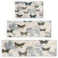 thumbnail image 1 of Butterfly Text Leaf Pattern Kitchen Rugs Sets Of 3,Kitchen Runner Rugs Non Skid Washable,Decorative Kitchen Floor Mats for Kitchen,Sink,Laundry,17"x30"+ 17"x47" + 17"x59", 1 of 6