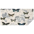 thumbnail image 1 of Butterfly Text Leaf Pattern Rectangle Tablecloth 60"x120",Waterproof Polyester Rectangle Table Cloth, Wipeable Spillproof Polyester Tablecloth for Dining, Camping, Indoor and Outdoor, 1 of 6