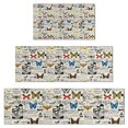 thumbnail image 1 of Butterfly Text Pattern Kitchen Rugs Sets Of 3,Kitchen Runner Rugs Non Skid Washable,Decorative Kitchen Floor Mats for Kitchen,Sink,Laundry,17"x30"+ 17"x47" + 17"x59", 1 of 6