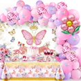thumbnail image 1 of Butterfly Theme Party Decorations, Butterfly Birthday Decorations with Pink Purple Balloon Arch Kit Butterfly Photography Backdrop Banner and Tablecloth for Girls Women Birthday Party Decor, 1 of 7