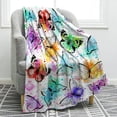 thumbnail image 1 of Butterfly Throw Blanket Gifts for Women Girls, Christmas Birthday Valentines Day Butterfly Gifts for Butterflies Lovers Adult Kids,Butterfly Colorful Blanket Decor for Home Bed Couch, 1 of 6