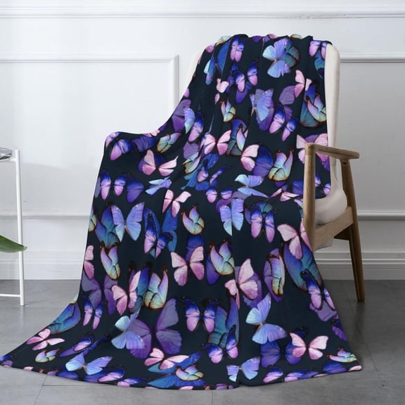 Butterfly Throw Blanket for Couch Bed Sofa