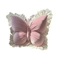 thumbnail image 1 of Butterfly Throw Pillow, Butterfly Shaped Decorative Pillow for Sofa Couch Bed, Plush Lumbar Support Cushion for Office Chair & Car Seat (Pink), 1 of 5