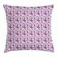 thumbnail image 1 of Butterfly Throw Pillow Cushion Cover, Flora and Fauna Image with Contrast Colors Hand Drawn Natural Pattern Vintage, Decorative Square Accent Pillow Case, 18 X 18 Inches, Purple White, by Ambesonne, 1 of 2