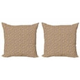 thumbnail image 1 of Ambesonne Butterfly Throw Pillow Cover 2 Pack, Romantic Springtime, 20", Mauve Yellow Brown, 1 of 2