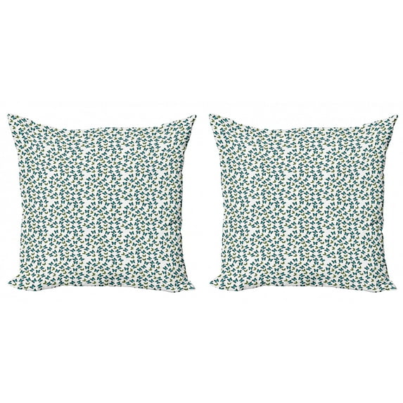 Ambesonne Butterfly Throw Pillow Cover 2 Pack, Swallowtail and Green, 24", Apple Green Turquoise