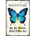 thumbnail image 1 of Butterfly Tin Signs, Rustic Farmhouse Gifts, Butterfly Wall Decor for Bedroom, Living Room, Kitchen, Garden, Porch, Boho Encouragement Gifts for Women Teens Girl 12x8 Inches, 1 of 6
