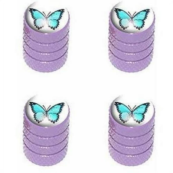 Butterfly Tire Rim Wheel Aluminum Valve Stem Caps, Multiple Colors