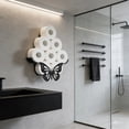thumbnail image 1 of Butterfly Toilet Paper Holder Wall Mounted, Black Metal Decorative Bathroom Storage Organizer with Farmhouse Design for Bathroom, Vanity, RV, Unique Gift, 1 of 7