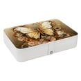 thumbnail image 1 of Butterfly Travel Jewelry Organizer Storage Box Bracelet Holder, PU Leather with Removable Compartment, Portable, 1 of 6