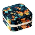 thumbnail image 1 of Butterfly Travel Portable Square Jewelry Box Earring Necklace Bracelet Holder Display Case Organizer Box, Decorative Jewelry Stand Storage Box, 1 of 6