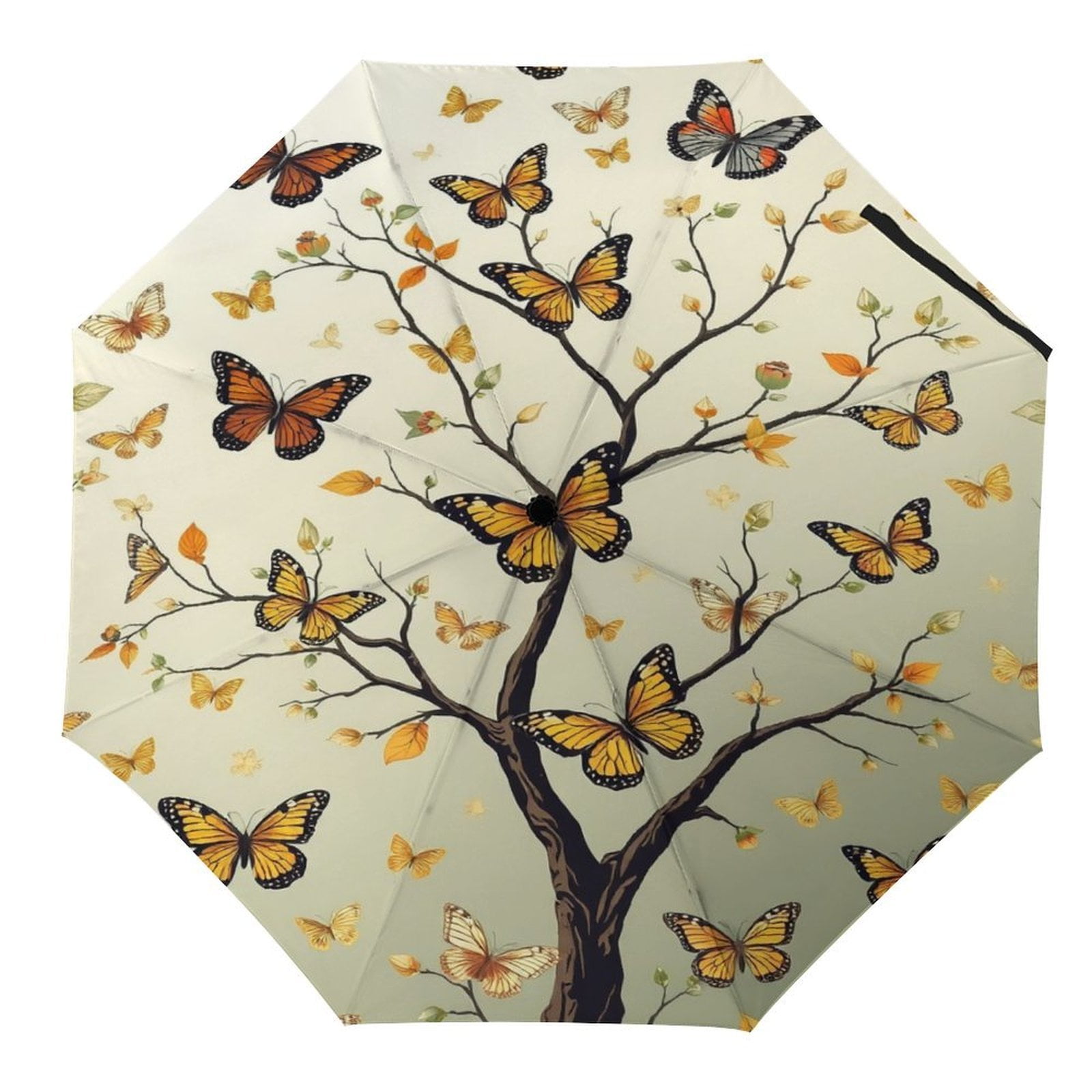 Butterfly Tree Art Sunscreen Parasol Outdoor Convinient Folding ...