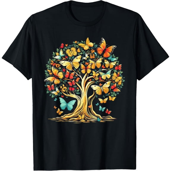 Butterfly Tree Beautiful Butterflies Nature T-Shirt