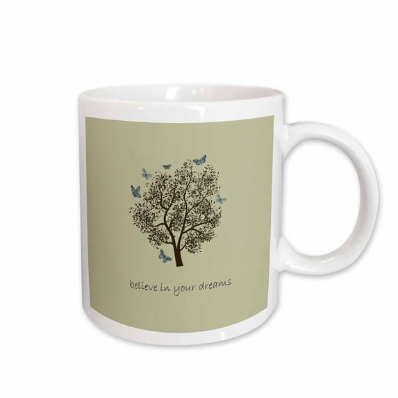 3drose, Butterfly Tree Believe in Your Dreams, 15oz Mug