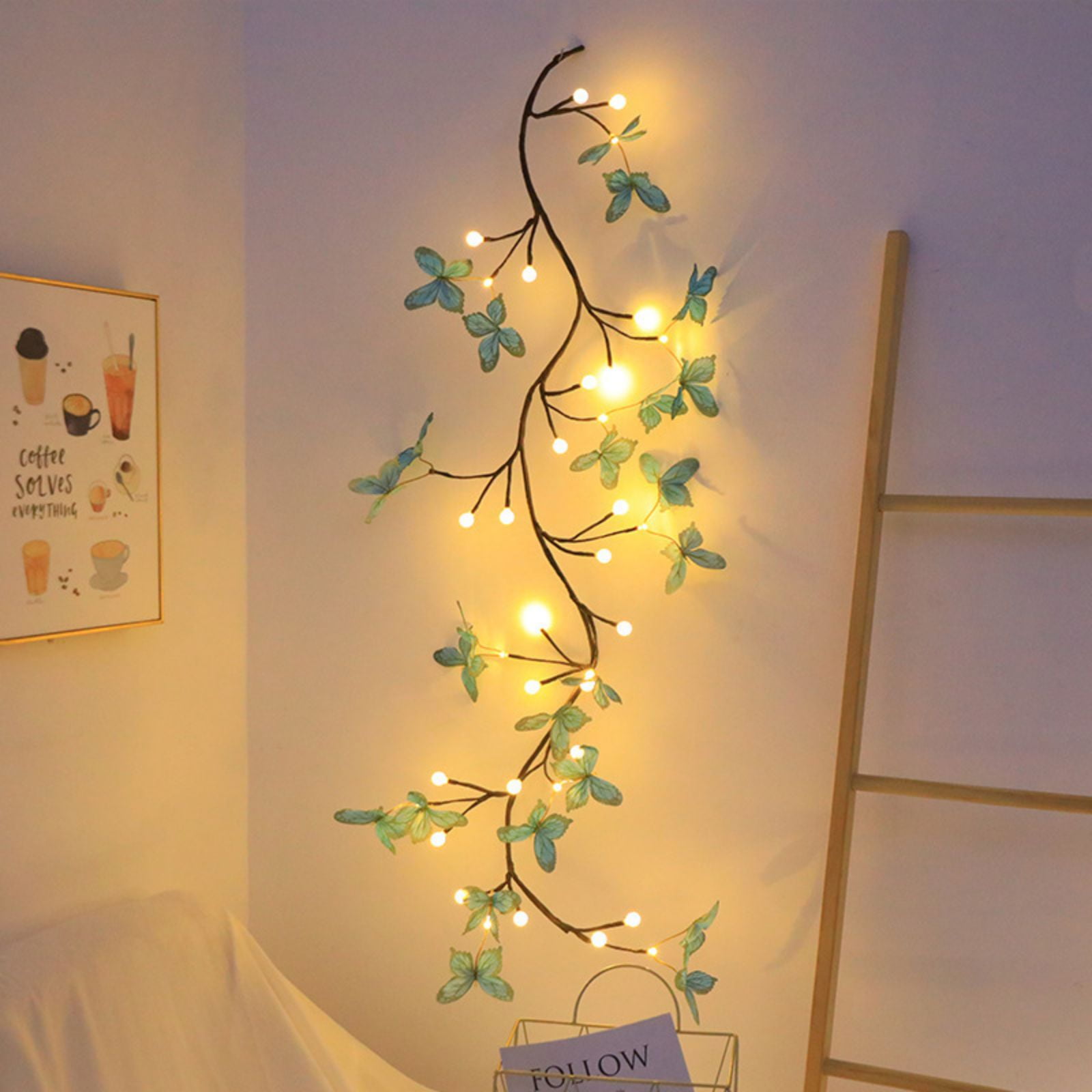 Butterfly Tree Light LED Tree Branch Lights Fairy Lights with Vines