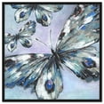 thumbnail image 1 of Butterfly Trio Butterfly Wall Art Canvas Wall Art by Art Remedy, Black Floater Frame, 13" x 13", 1 of 7