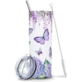 thumbnail image 1 of Butterfly Tumbler, Blue Purple Butterfly Gift, Butterfly Drinking Glasses/Tea Cup/Coffee Mug, Butterfly Decor Accessories- Butterfly Gifts for Women, Girls, Mom, Her, Kids - Butterfly Cup 20 Oz, 1 of 6