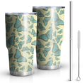 thumbnail image 1 of Butterfly Tumbler with Lid and Straw- Butterfly Gifts for Women - Purple Butterflies Cup, Skinny Tumbler, Water Bottle, Coffee Mug - Metal Thermal Insulated Tumblers 30 Oz - Butterfly Decor, Stuff, 1 of 7