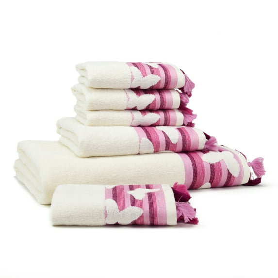 Butterfly Turkish Cotton Towel (Set of 6)