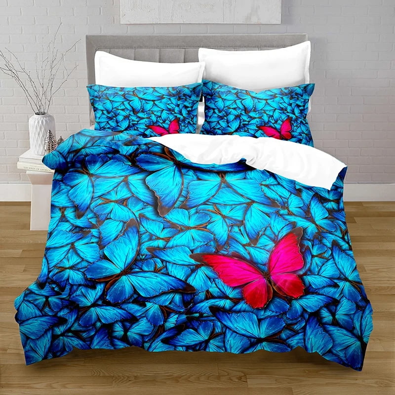 Butterfly Twin Bedding Set for Girls Teens Butterflies Bedspread Duvet