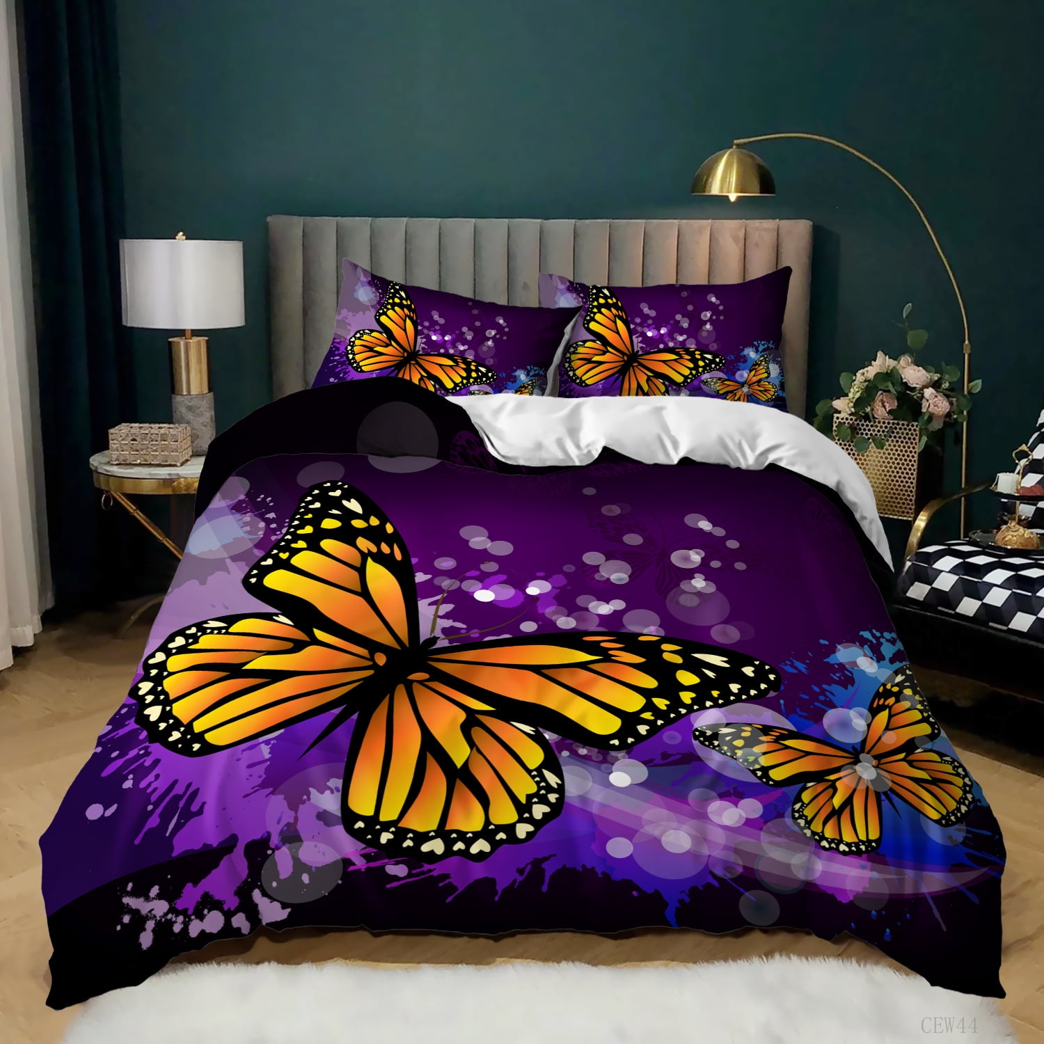 Butterfly Twin Bedding Set for Girls Teens Butterflies Bedspread Duvet
