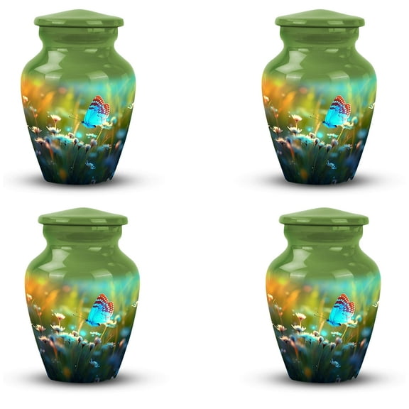 Butterfly Urn For Human Ashes - Human Remain Urns - Mini Urns For Human Ashes Keepsake - Urns For Women Human Ashes - Urns For Human Ashes Set Of 4 - Memorial Keepsake (Size -3Inch, 4Pcs)