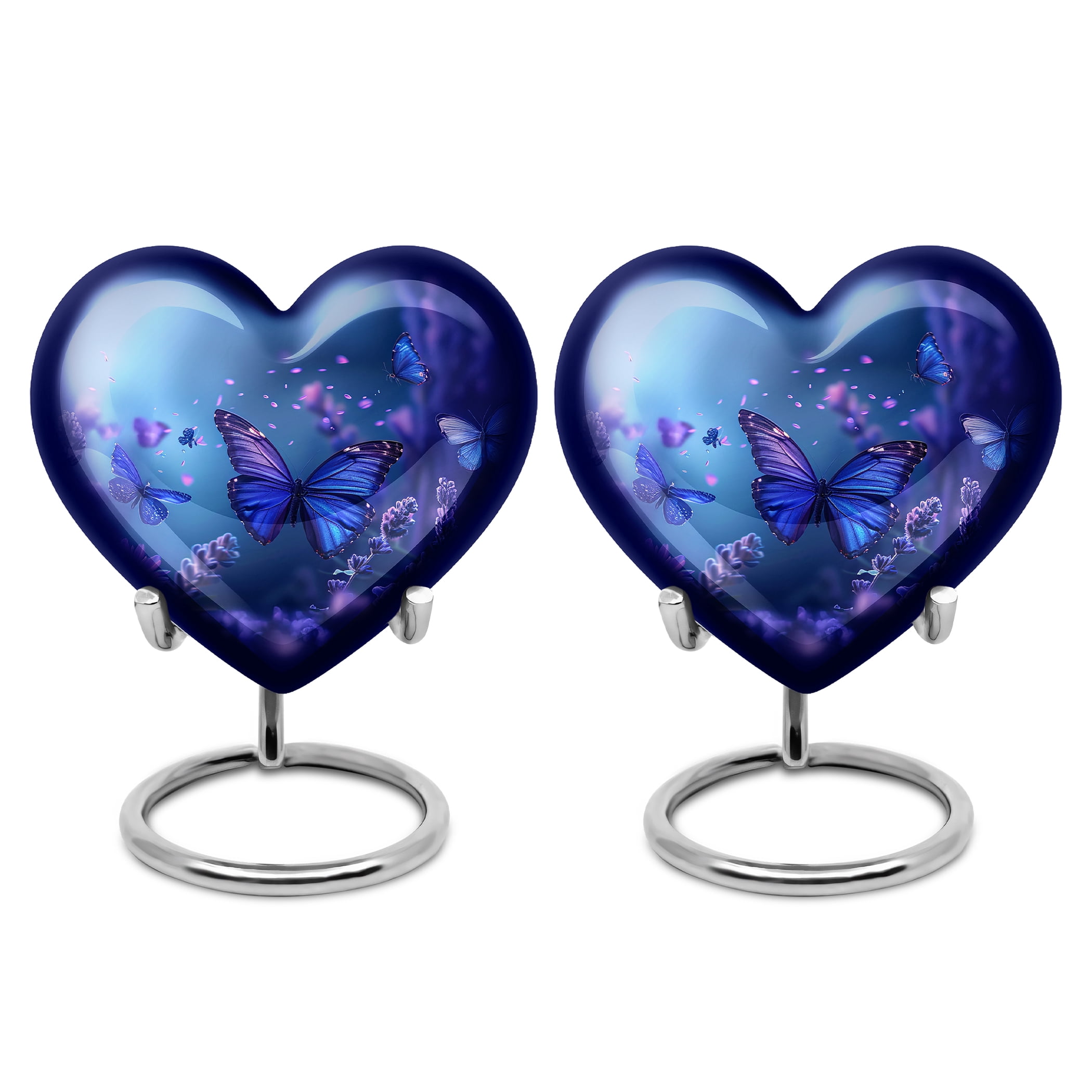 Butterfly Urn, Mini Urns Human Ashes, Urn for Ashes for Women, Human Urns for Ashes Adult, Adult Urns for Men, Keepsake Human Ashes (Size - 3inch, 2 Pcs)
