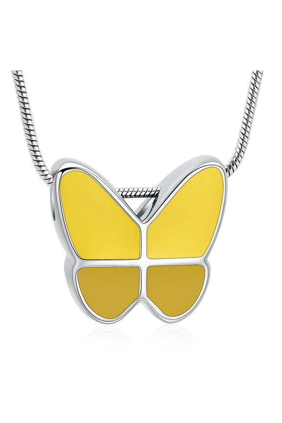 Butterfly Urn Necklace for Ashes Stainless Butterfly Pendant Cremation Keepsake Necklace for Women Jewelry Gift