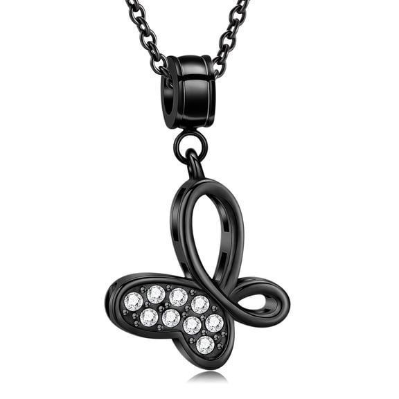 Butterfly Urn Necklaces for Ashes with Birthstone Women Cremation Jewelry with Funnel Filler Memorial Cremation Jewelry Gifts for Women