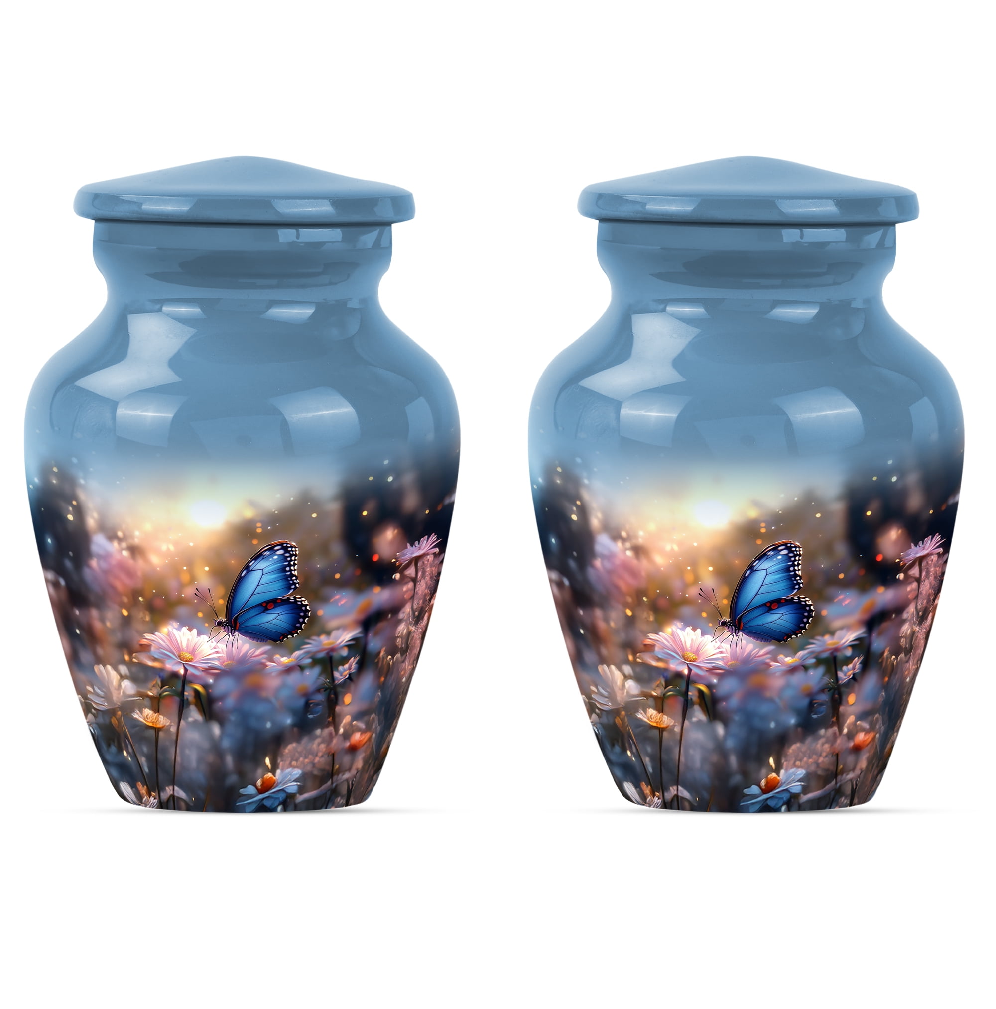 Butterfly Urn, Urn for Ashes for Women, Small Urns for Human Ashes Keepsake, Urns for Human Ashes Women, Cremation Urns for Adults Humans, Urns for Ashes(Size - 3inch, 2 Pcs)