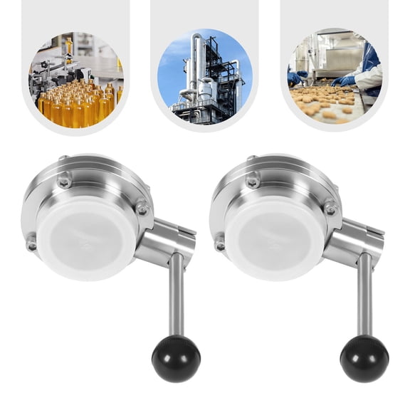 Butterfly Valve, 2Pcs Butterfly Valve with Handle, 2 inch Butterfly Valve