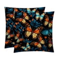 thumbnail image 1 of Butterfly Velvet Decorative Throw Pillow Inserts - Set of 2, Chair Pillow Covers - Unique Patterns, 16x16, 18x18, 20x20 Inches for Home Decor & More, 1 of 1