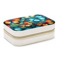thumbnail image 1 of Butterfly Velvet Portable Storage Box with Removable Compartment, Gift: Jewelry Stand, Display Case, Necklace Holder, 1 of 7