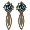 thumbnail image 1 of Butterfly Vintage Copper-Colored Lace Bookmarks - Stainless Steel Material - Set of 2 Book Marks for Reading and Book Lovers, 1 of 5