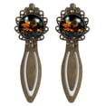 thumbnail image 1 of Butterfly Vintage Copper-Colored Lace Bookmarks: Stainless Steel Reading Accessories, Gifts for Book Lovers - Set of 2 Bookmarks, 1 of 5