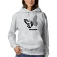 thumbnail image 1 of Butterfly W Leopard Print Hoodie Women -Image by Shutterstock, Female Large, 1 of 4