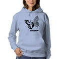 thumbnail image 1 of Butterfly W Leopard Print Hoodie Women -Image by Shutterstock, Female Large, 1 of 4