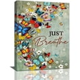 thumbnail image 1 of Butterfly Wall Art Colorful Butterfly Pictures Wall Decor Butterfly Painting Just Breathe Canvas Prints Modern Artwork Framed Home Decoration for Bathroom Bedroom Living Room Office 12''x16'', 1 of 12