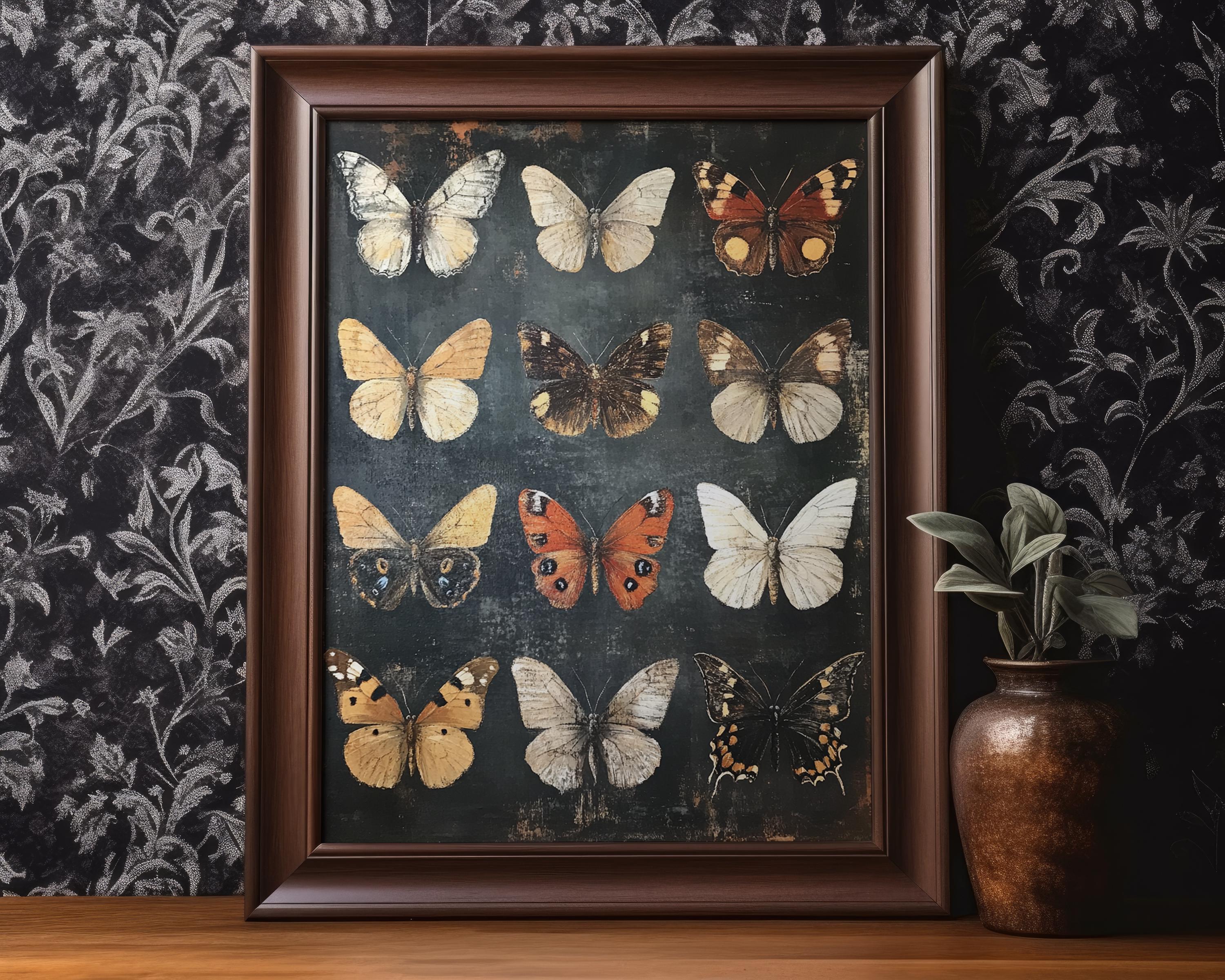 Butterfly Wall Art Luna Moths Insect Entomology Dark Academia Art ...