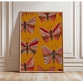 Butterfly Wall Art Poster Folk Pattern Insect Print Bold Color ...