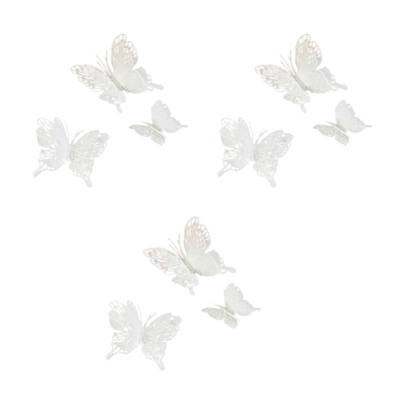 Butterfly Wall Stickers 9 Count Double Layer 3D Decals for Bedroom ...